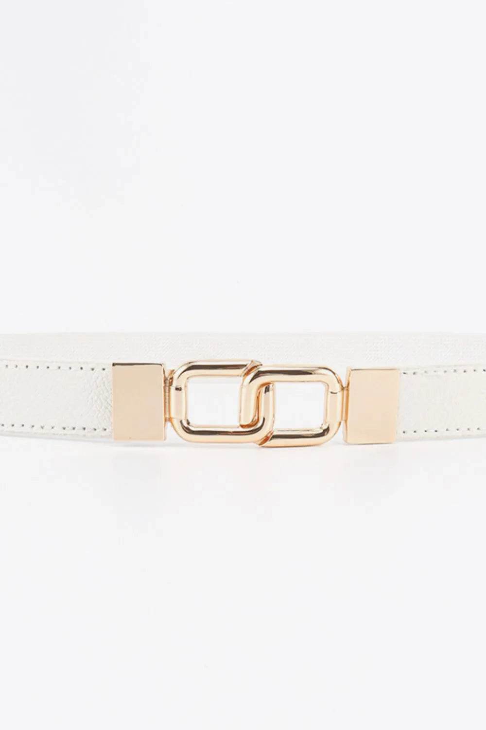 Geometric Double Buckle Elastic Belt - Bona Fide Fashion