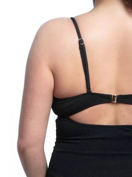 Women's Twist Front Cut Out Ruched Swimsuit H8SMEUBAH6 - Bona Fide Fashion