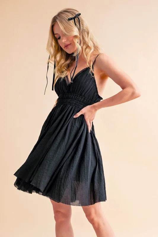 Aemi+Co Lace Detail Mini Cami Dress - Bona Fide Fashion