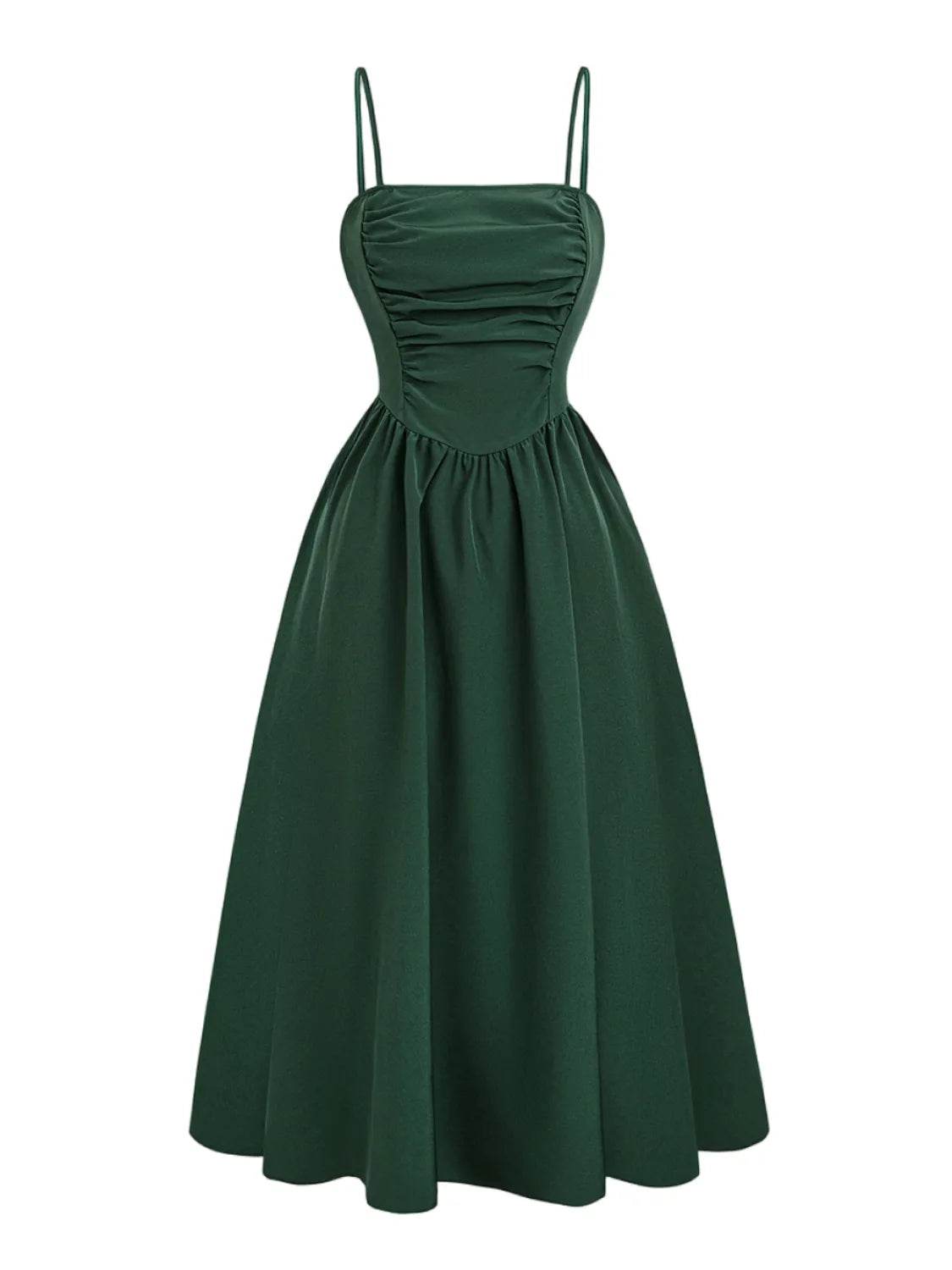 Smocked Square Neck Cami Dress - Bona Fide Fashion