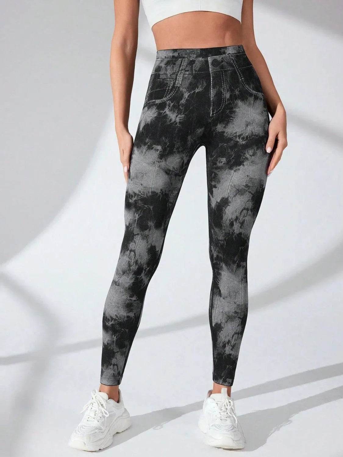 Tie-Dye High Waist Active Leggings - Bona Fide Fashion