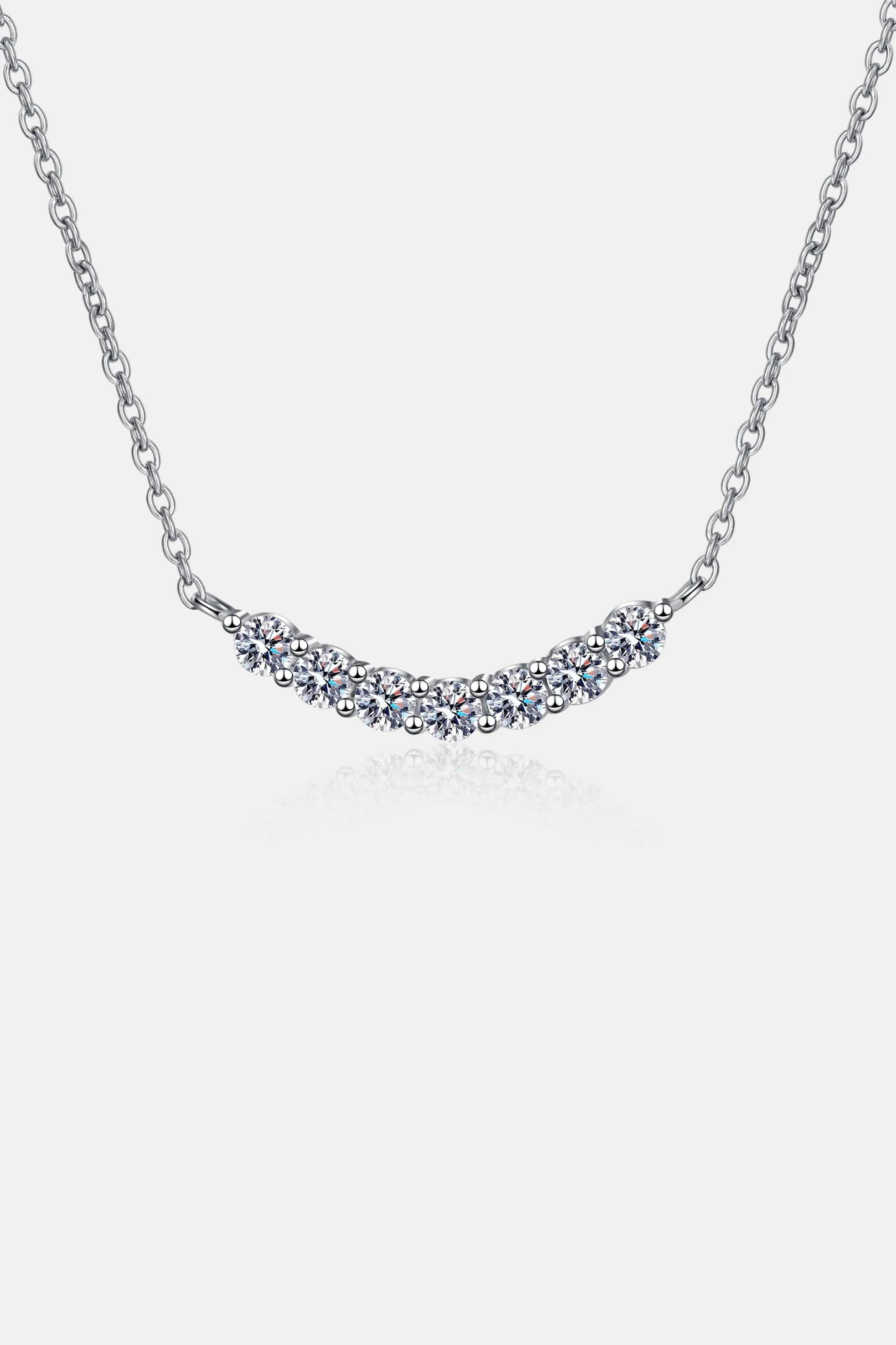 1.4 Carat Moissanite 925 Sterling Silver Necklace - Bona Fide Fashion