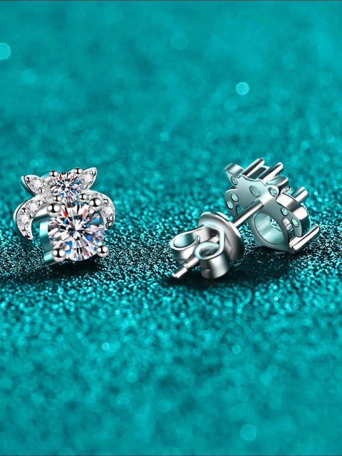 1 Carat Moissanite 925 Sterling Silver Stud Earrings - Bona Fide Fashion
