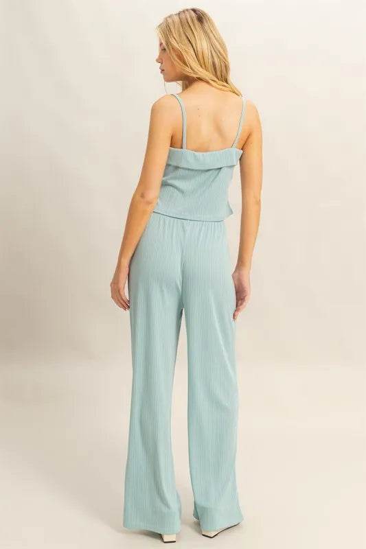 HYFVE Rib Knit Cami Top and Pants Set - Bona Fide Fashion