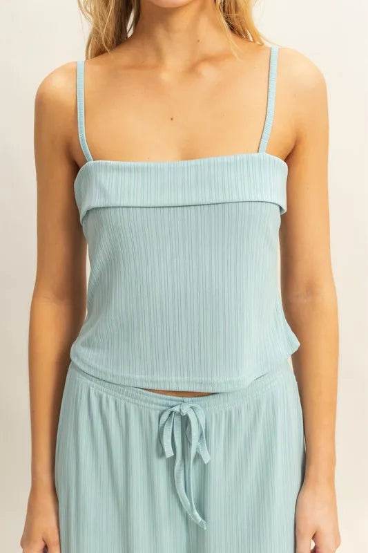 HYFVE Rib Knit Cami Top and Pants Set - Bona Fide Fashion