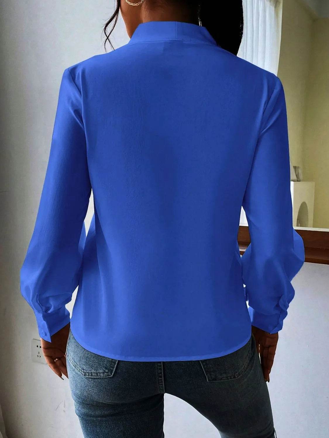 V Neck Long Sleeve Top - Bona Fide Fashion