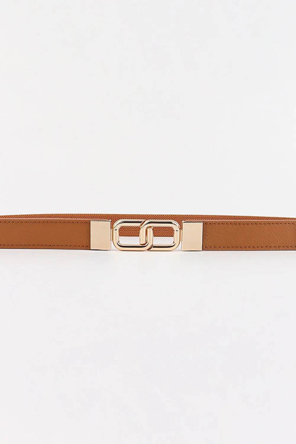 Geometric Double Buckle Elastic Belt - Bona Fide Fashion