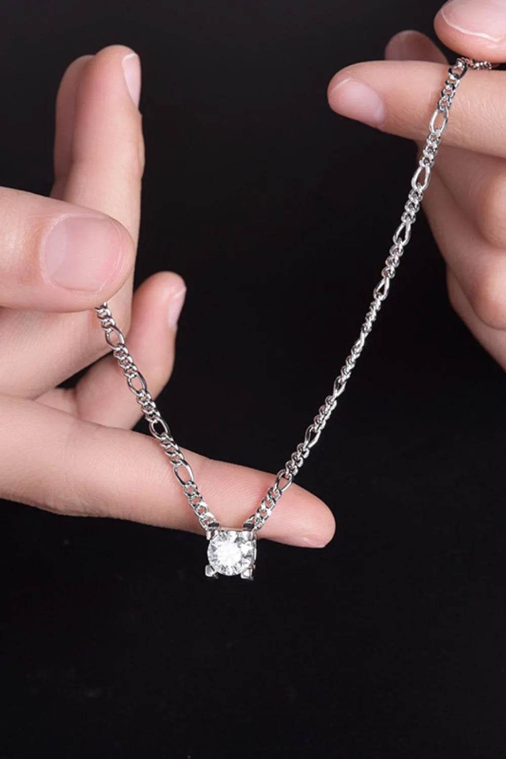 2 Carat Moissanite 925 Sterling Silver Pendant Necklace - Bona Fide Fashion