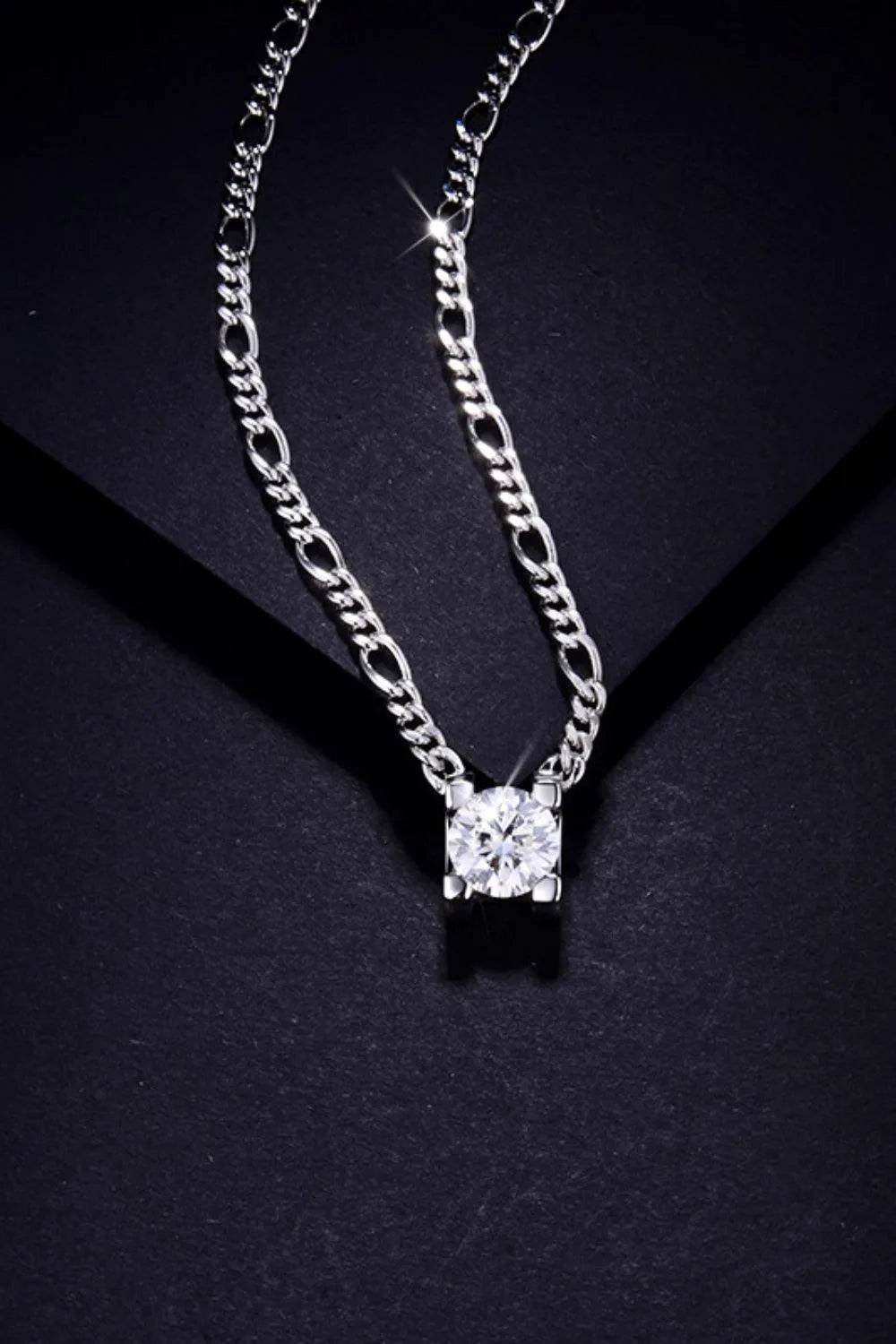 2 Carat Moissanite 925 Sterling Silver Pendant Necklace - Bona Fide Fashion