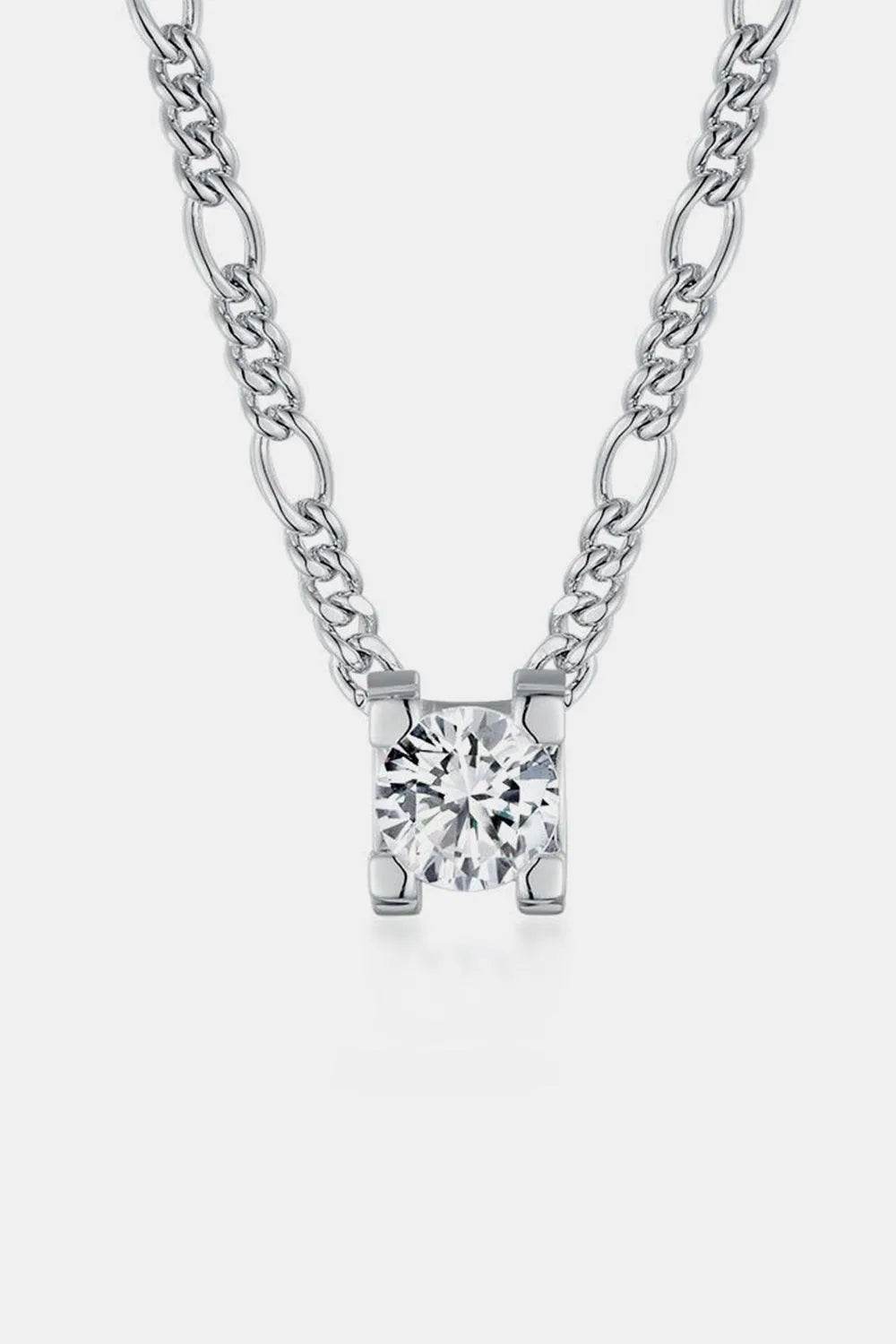 2 Carat Moissanite 925 Sterling Silver Pendant Necklace - Bona Fide Fashion