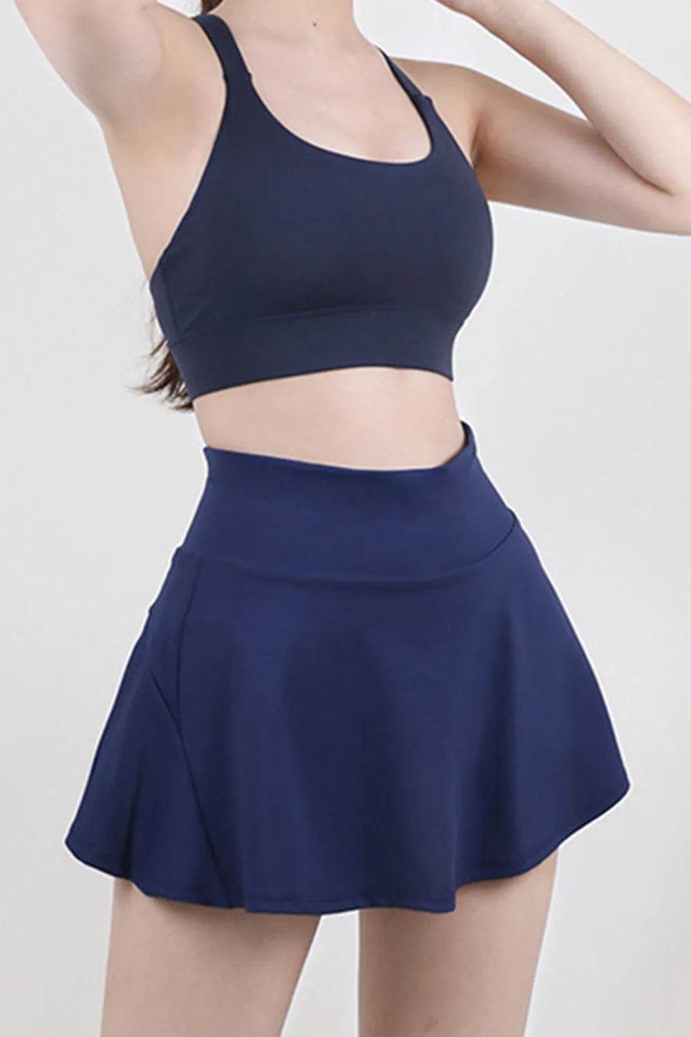 Bona Fide Fashion - High Waist Pleated Active Skirt - Women Fashion - Bona Fide Fashion