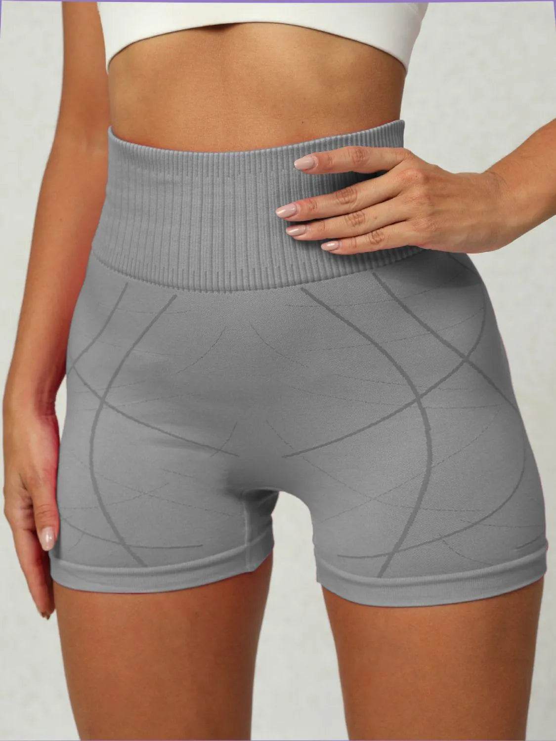 High Waist Active Shorts - Bona Fide Fashion