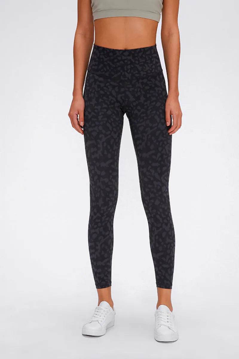 Millennia Wide Seamless Band Waist Sports Leggings - Bona Fide Fashion