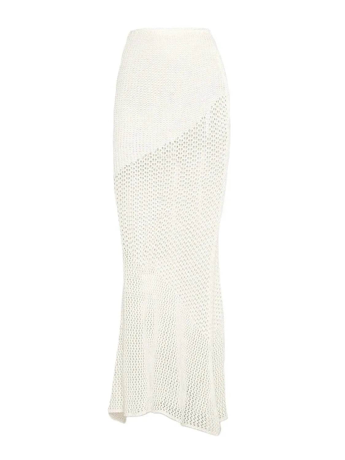 Tied Long Sleeve Top and Skirt Cover Up Set - Bona Fide Fashion
