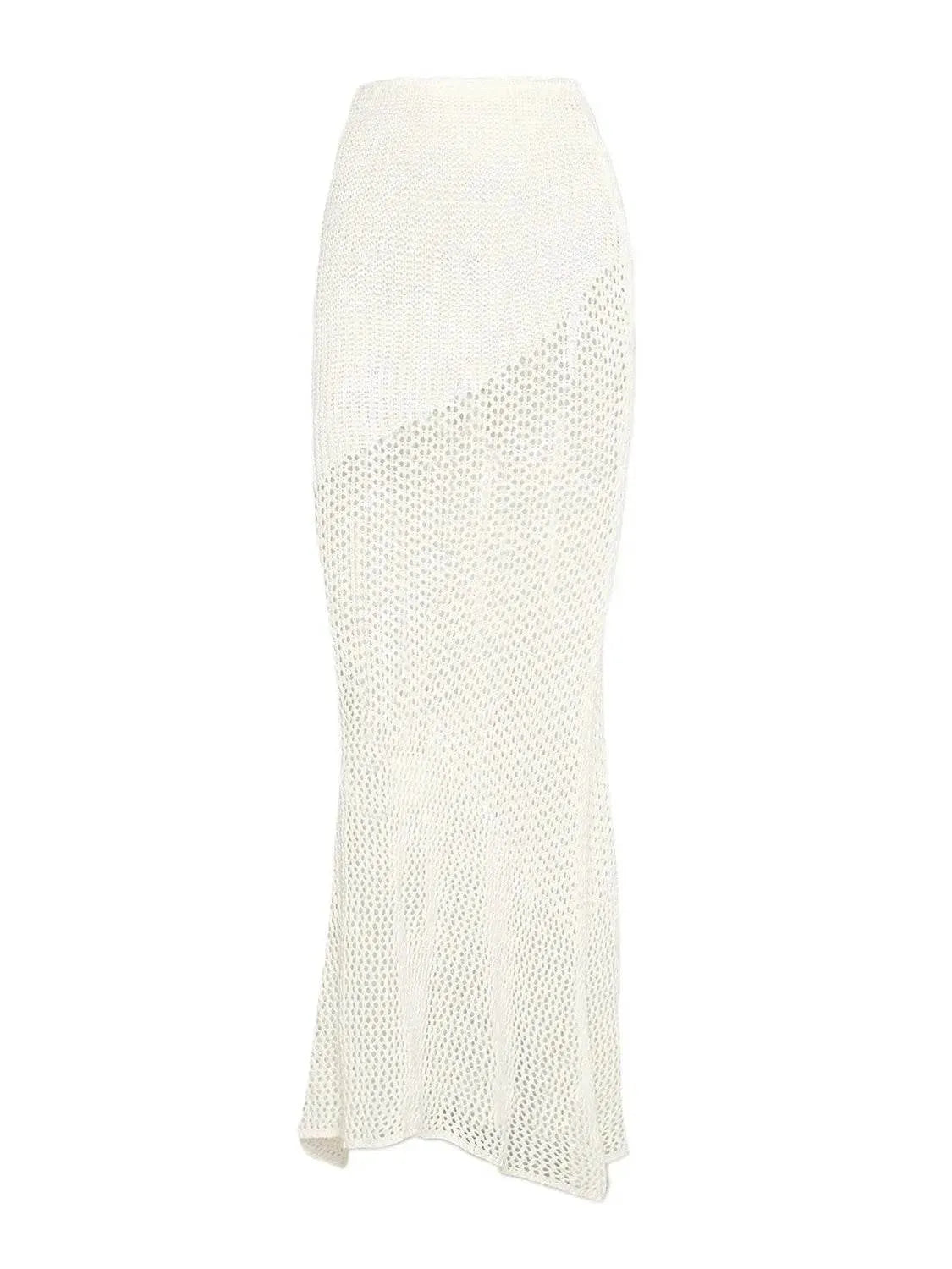 Tied Long Sleeve Top and Skirt Cover Up Set - Bona Fide Fashion