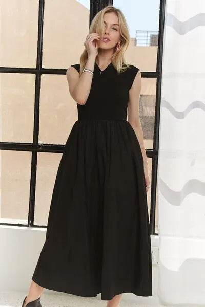 ADORA V-Neck Cap Sleeve Dress - Bona Fide Fashion