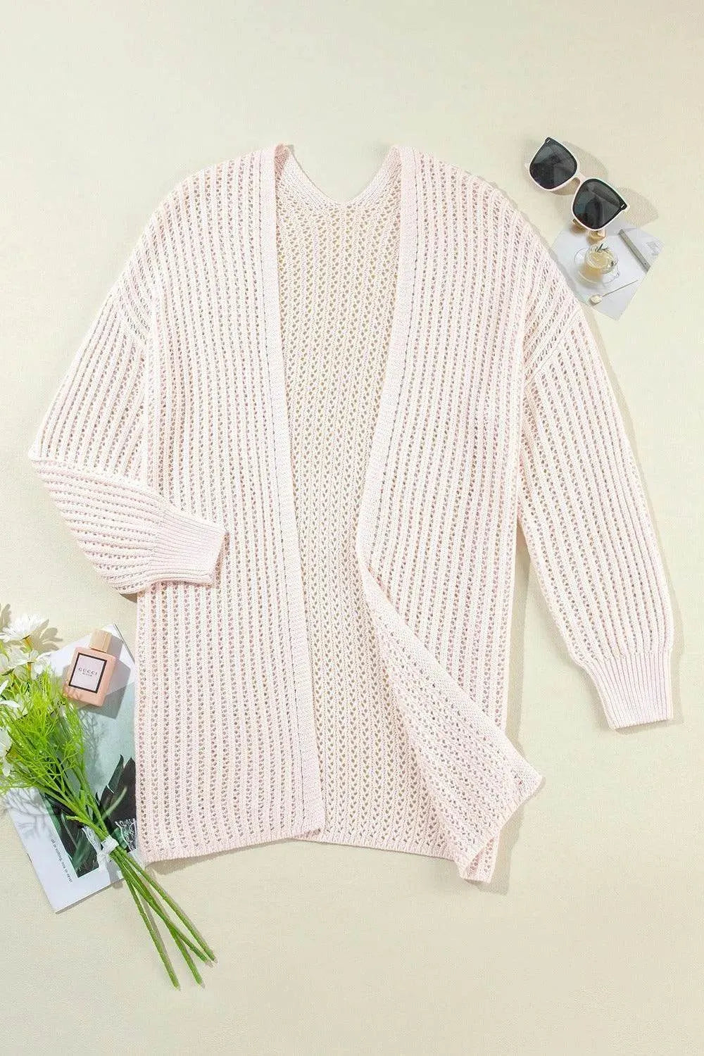Open Front Long Sleeve Cardigan - Bona Fide Fashion