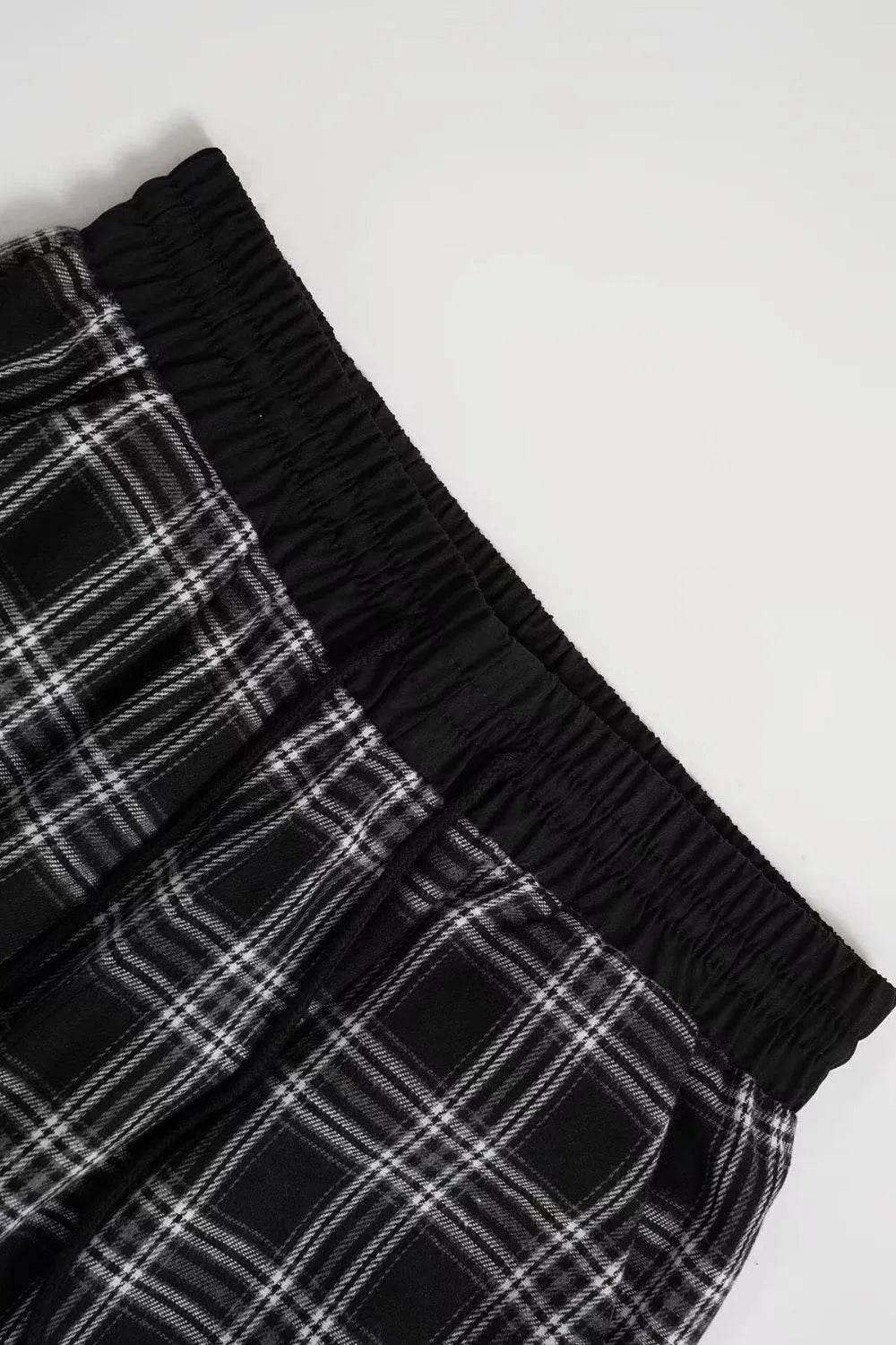 Plaid Wide Leg Pants - Bona Fide Fashion
