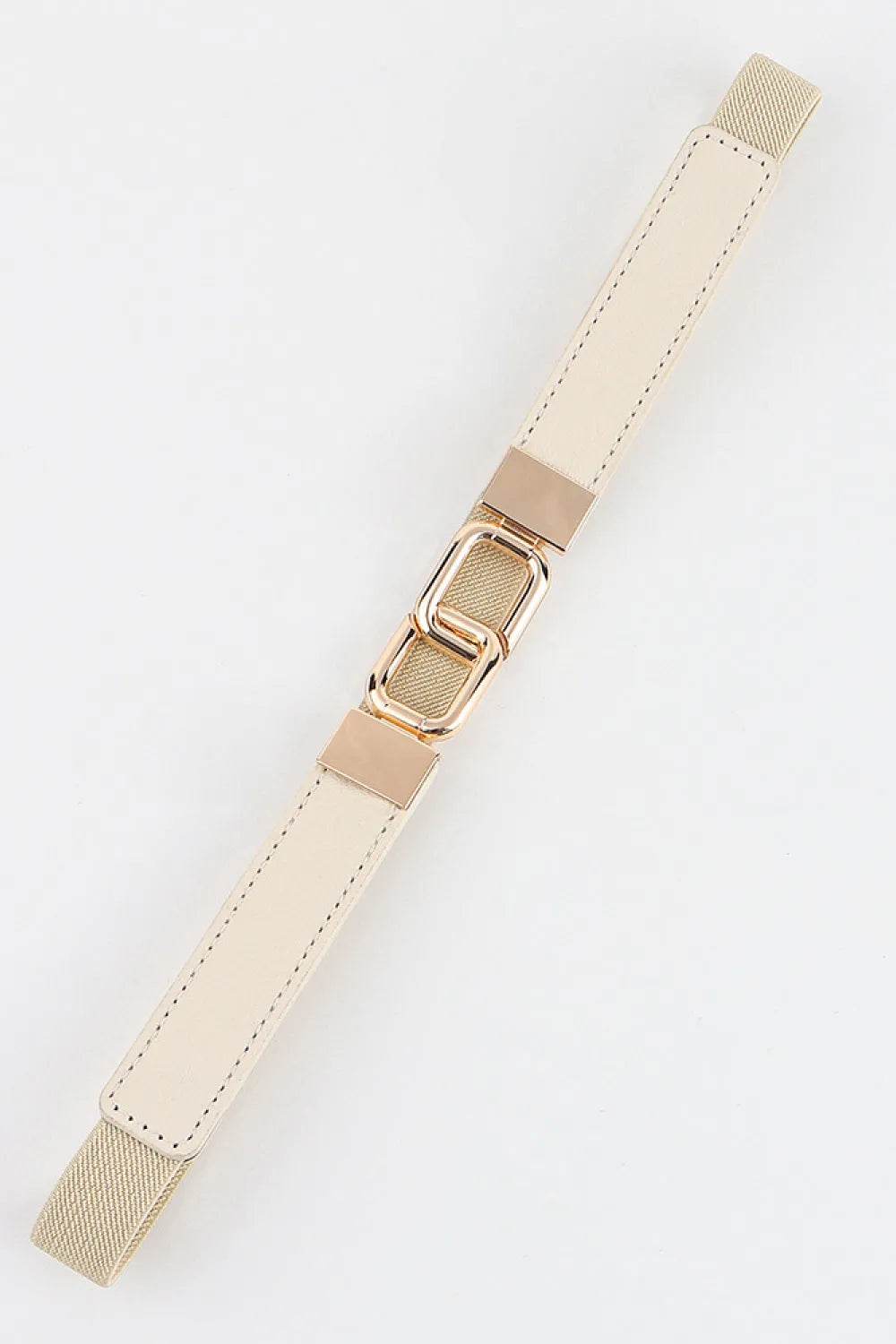 Geometric Double Buckle Elastic Belt - Bona Fide Fashion