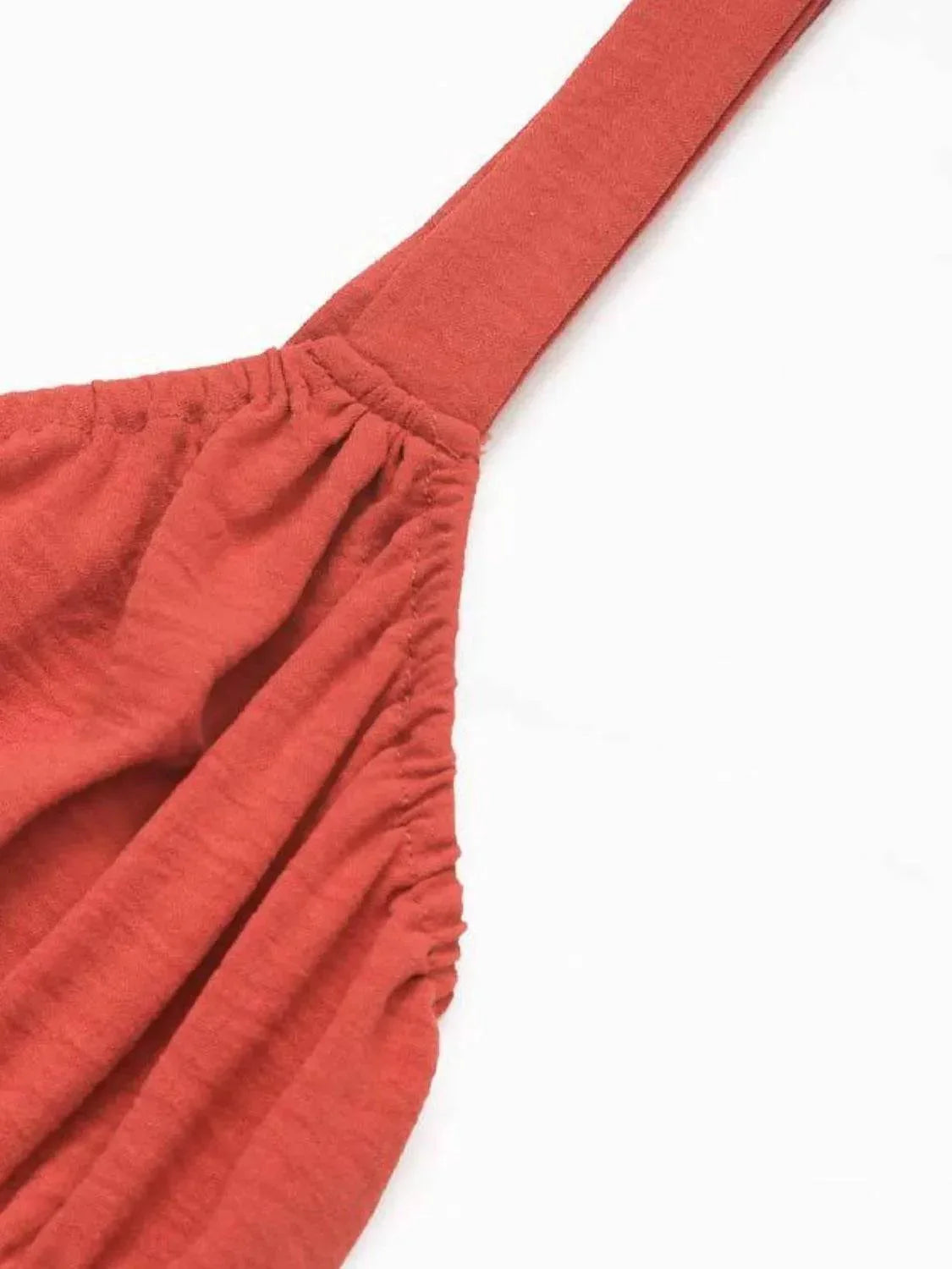 V-Neck Wide Strap Midi Cami Dress - Bona Fide Fashion