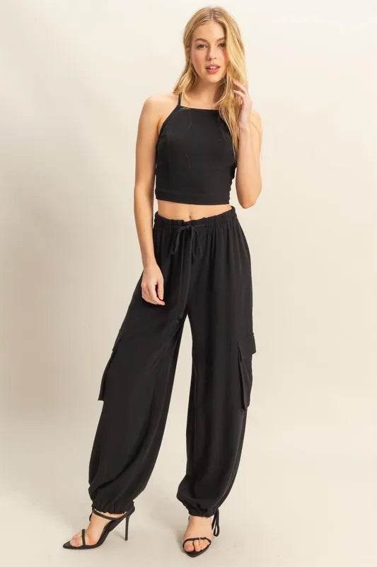 HYFVE Crop Top and Cargo Pants Set - Bona Fide Fashion