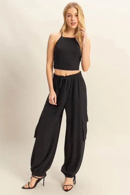 HYFVE Crop Top and Cargo Pants Set - Bona Fide Fashion