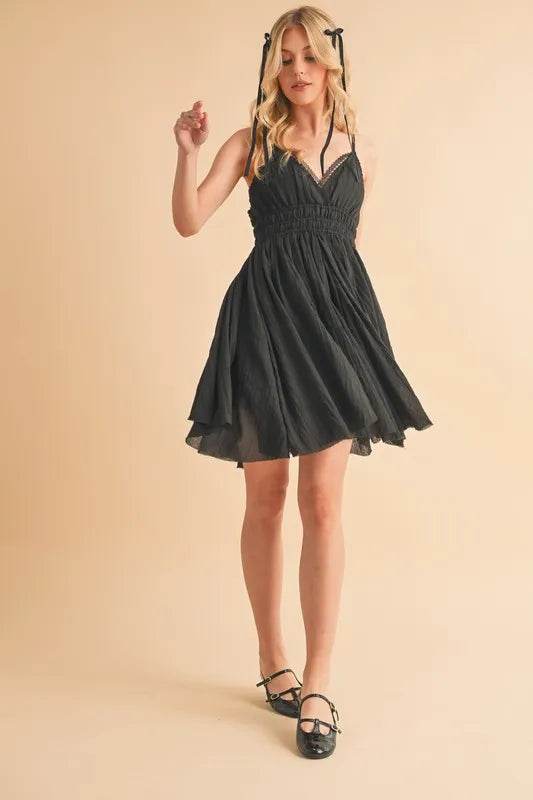 Aemi+Co Lace Detail Mini Cami Dress - Bona Fide Fashion