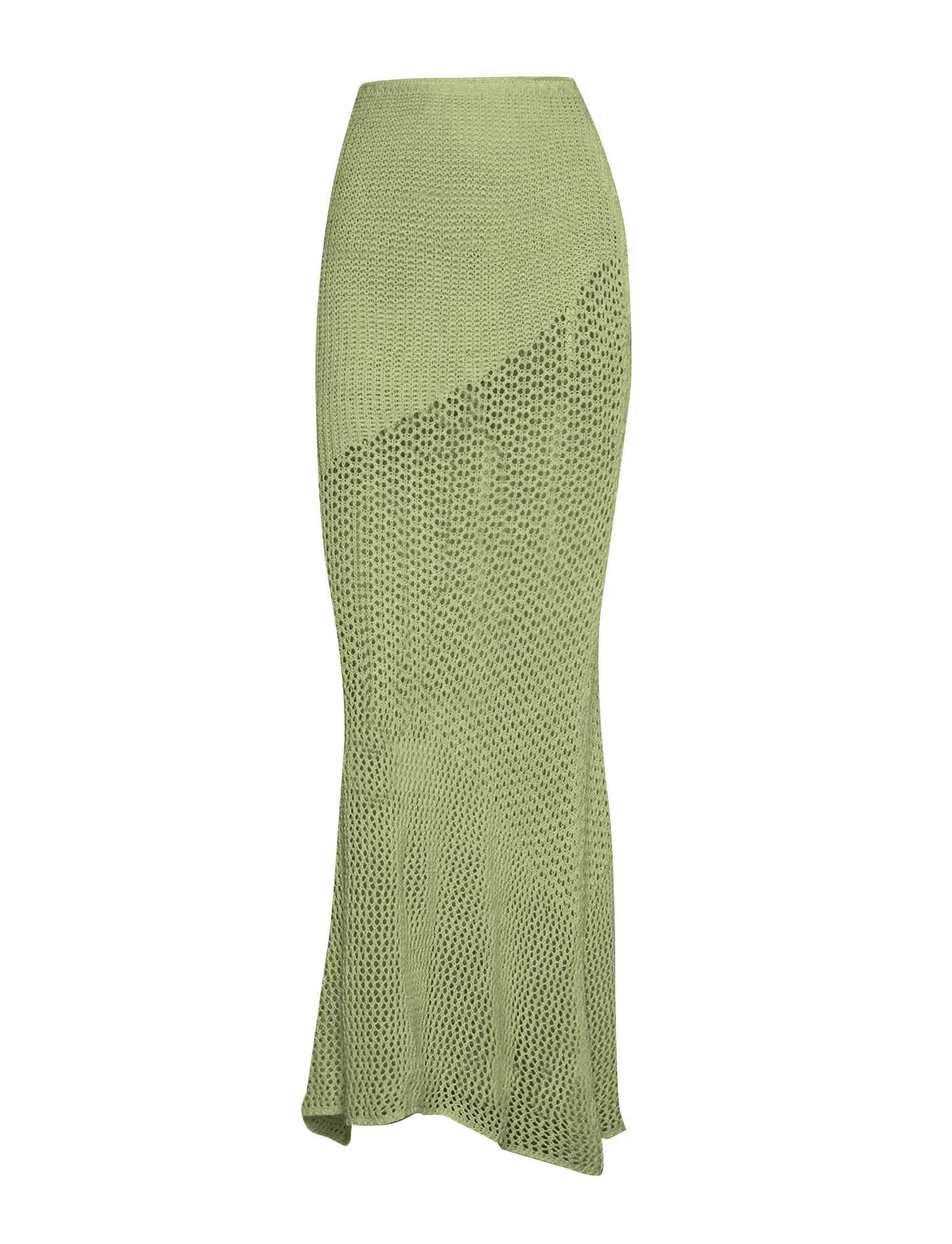 Tied Long Sleeve Top and Skirt Cover Up Set - Bona Fide Fashion