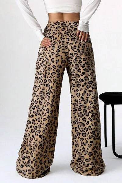 Leopard Wide Leg Pants - Bona Fide Fashion