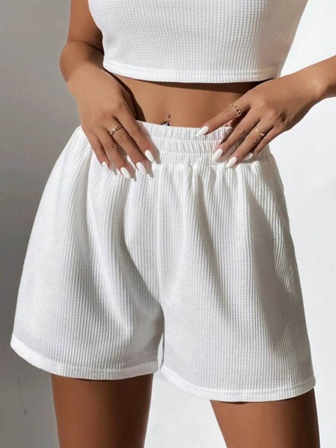 Full Size Wide Strap Tank and Shorts Set Plus Size - Bona Fide Fashion