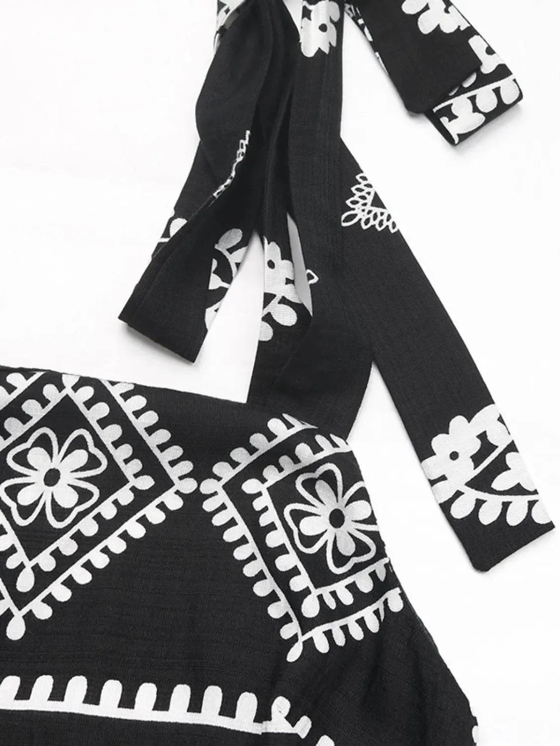 Printed Square Neck Maxi Cami Dress - Bona Fide Fashion