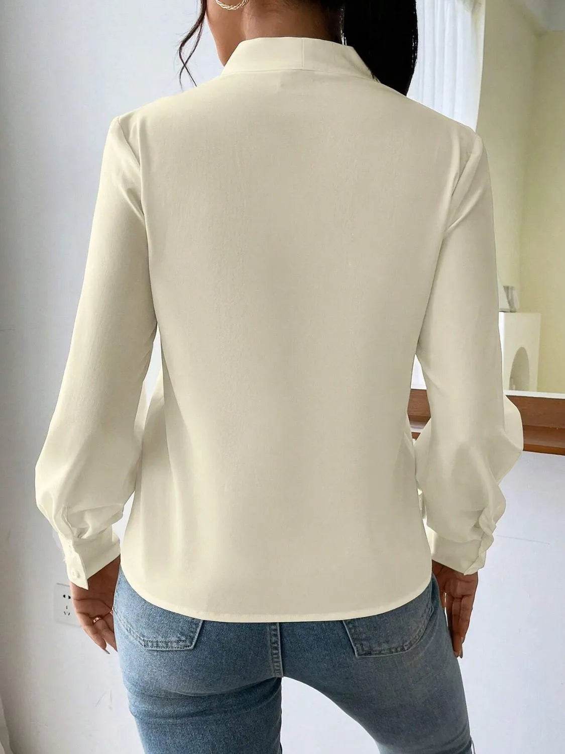 V Neck Long Sleeve Top - Bona Fide Fashion