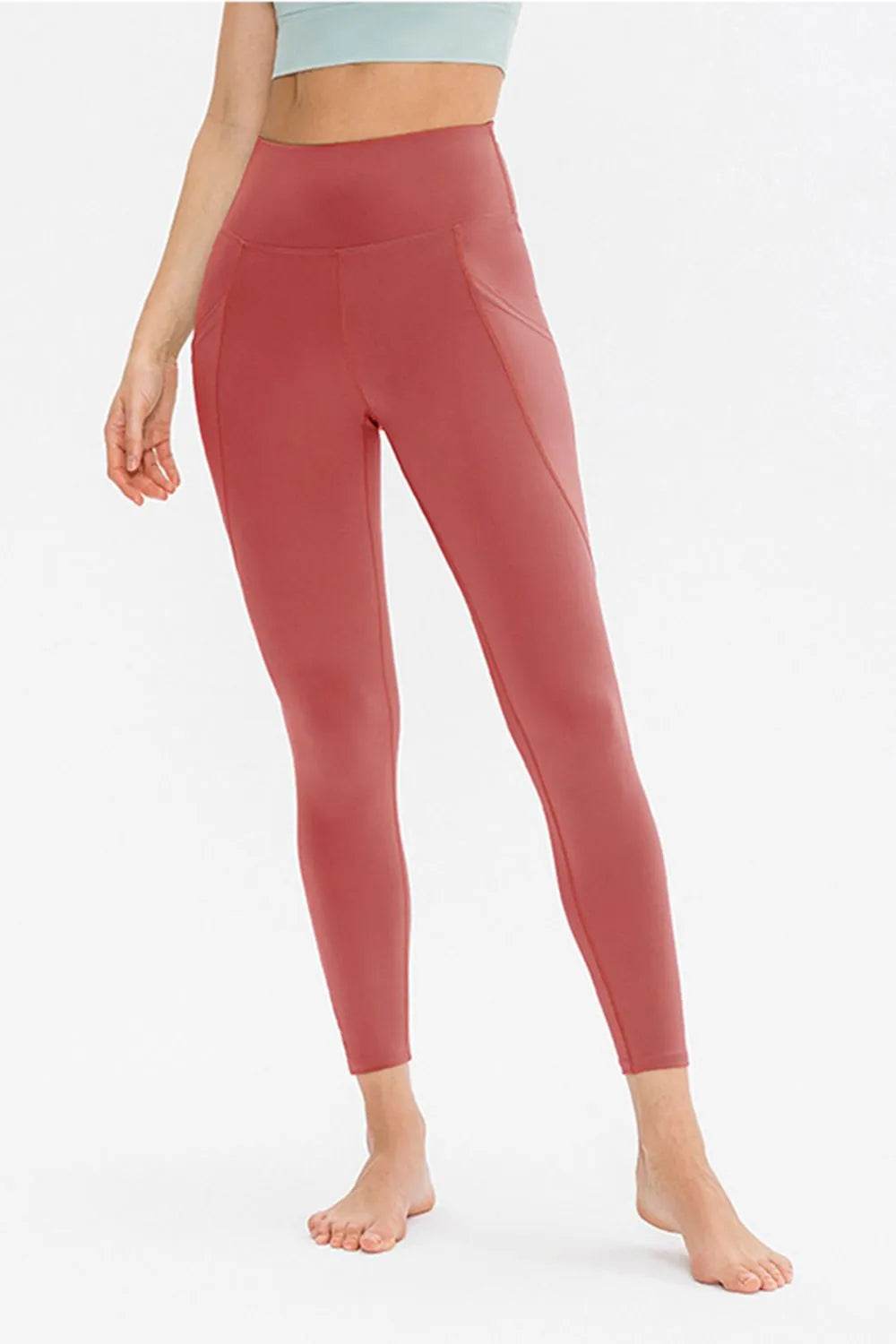 Slim Fit Long Active Leggings with Pockets - Bona Fide Fashion
