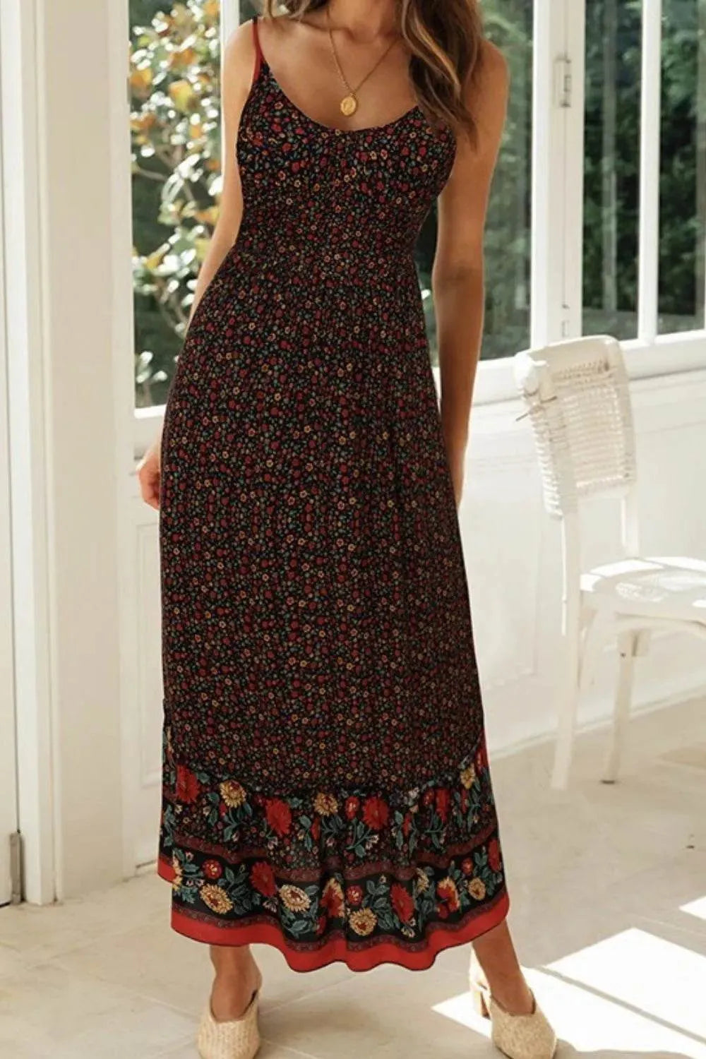 Printed Maxi Cami Dress - Bona Fide Fashion