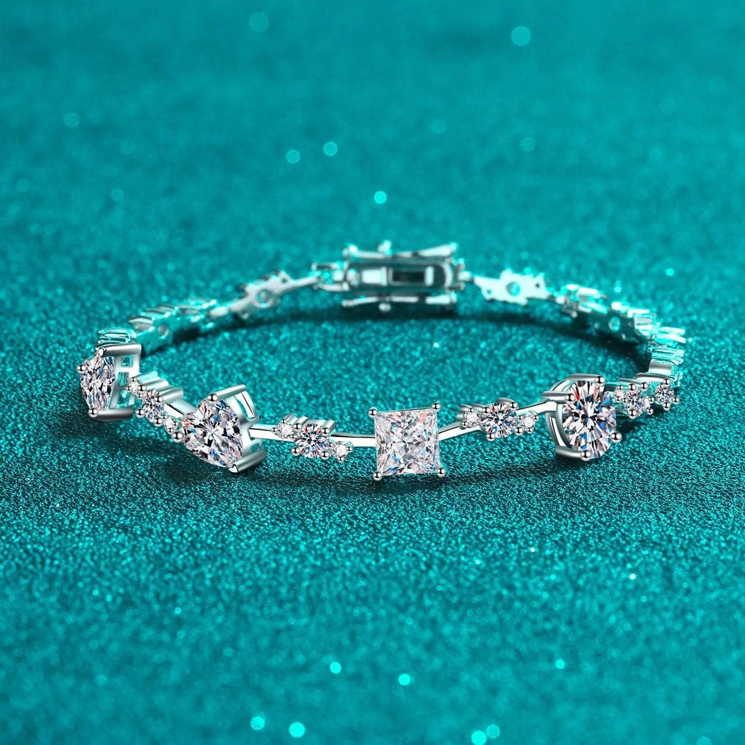 6.2 Carat Moissanite 925 Sterling Silver Bracelet - Bona Fide Fashion