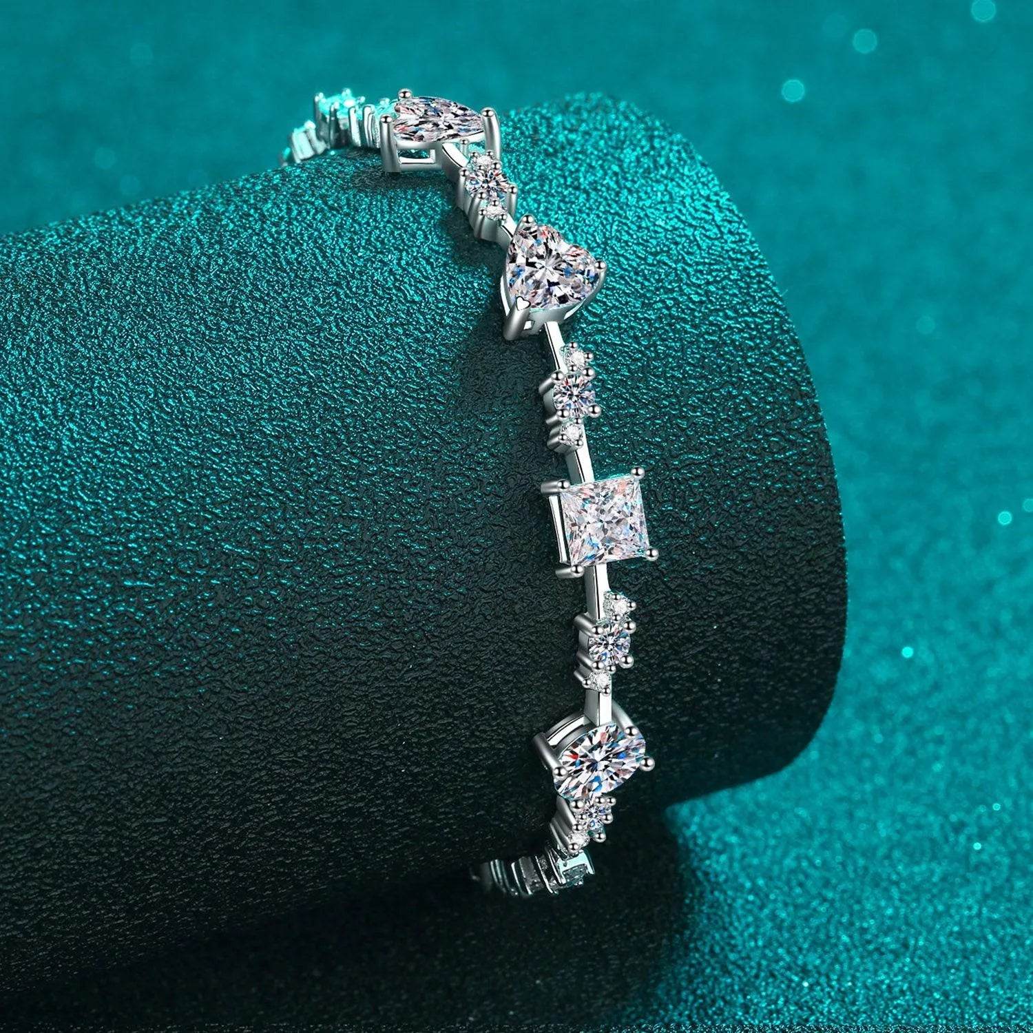 6.2 Carat Moissanite 925 Sterling Silver Bracelet - Bona Fide Fashion