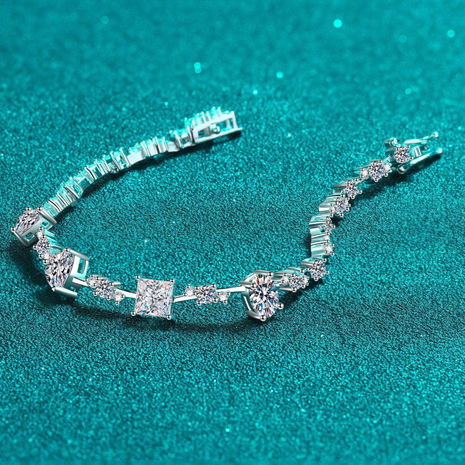 6.2 Carat Moissanite 925 Sterling Silver Bracelet - Bona Fide Fashion