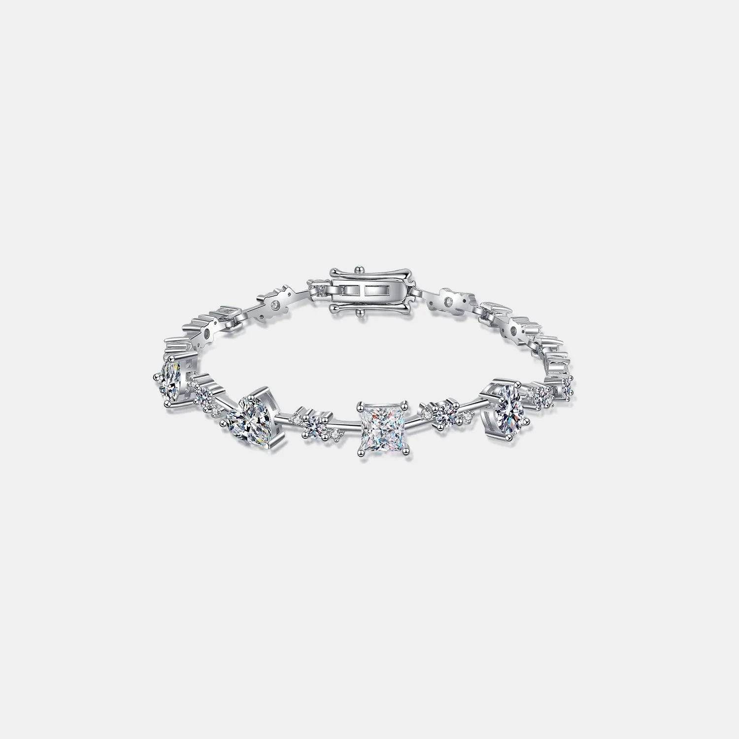 6.2 Carat Moissanite 925 Sterling Silver Bracelet - Bona Fide Fashion