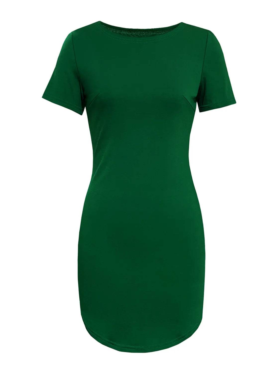 Round Neck Short Sleeve Mini Tee Dress – Casual, Cute & Comfy | Bona Fide Fashion - Bona Fide Fashion
