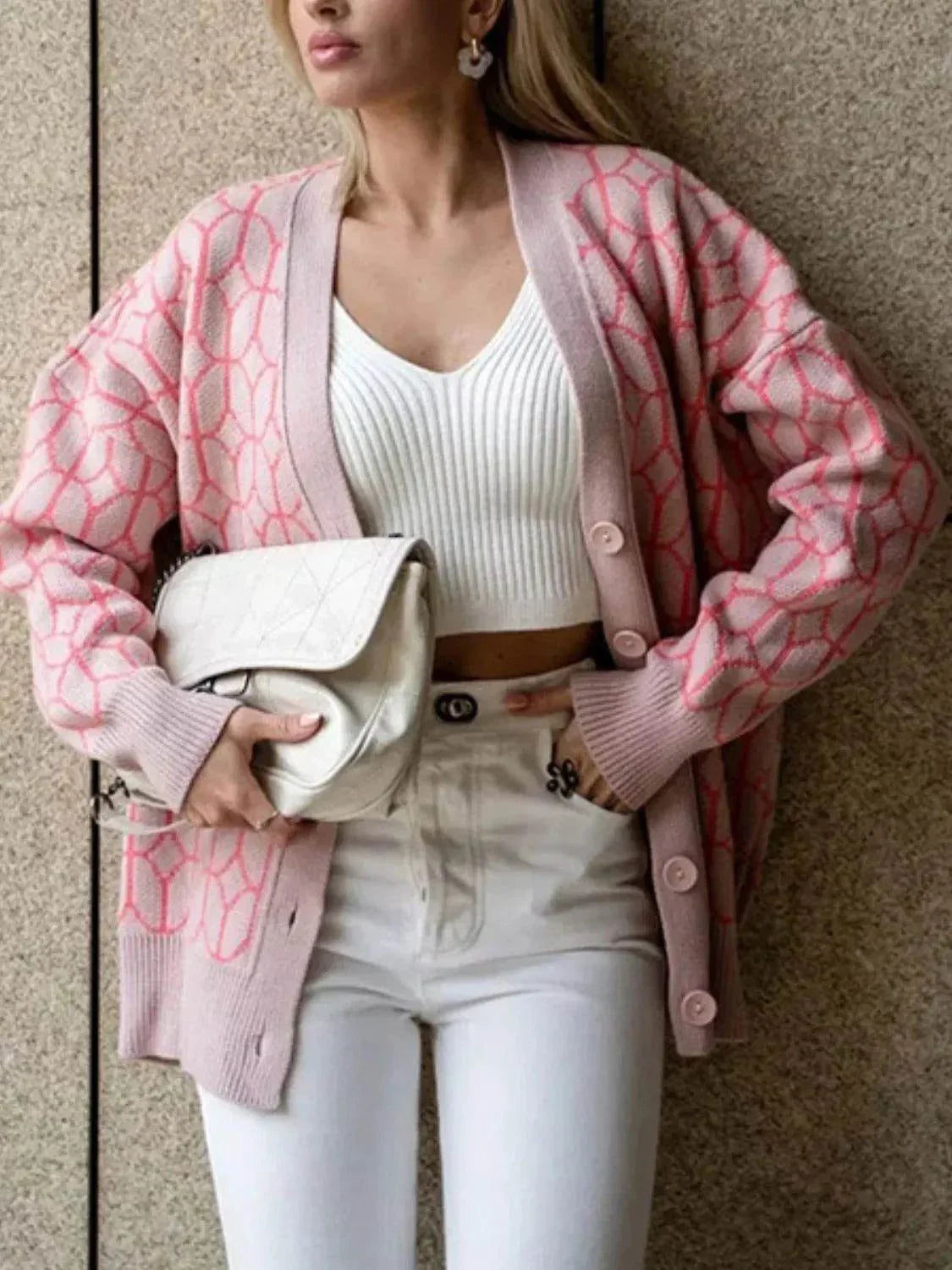 Button Up Long Sleeve Cardigan - Bona Fide Fashion