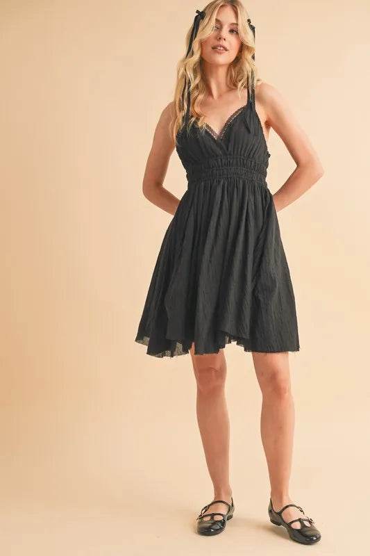 Aemi+Co Lace Detail Mini Cami Dress - Bona Fide Fashion