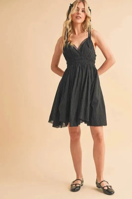 Aemi+Co Lace Detail Mini Cami Dress - Bona Fide Fashion
