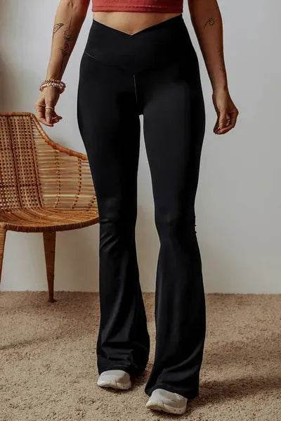High Waist Bootcut Pants - Bona Fide Fashion