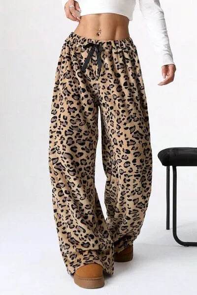 Leopard Wide Leg Pants - Bona Fide Fashion