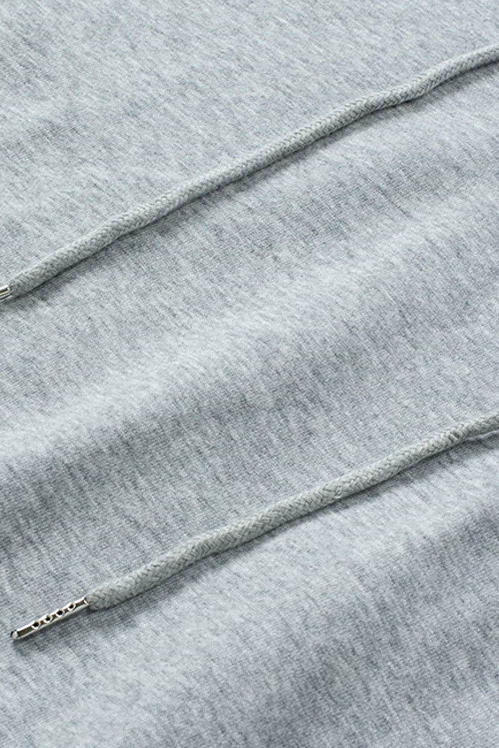 Lace Up Long Sleeve Hoodie - Bona Fide Fashion