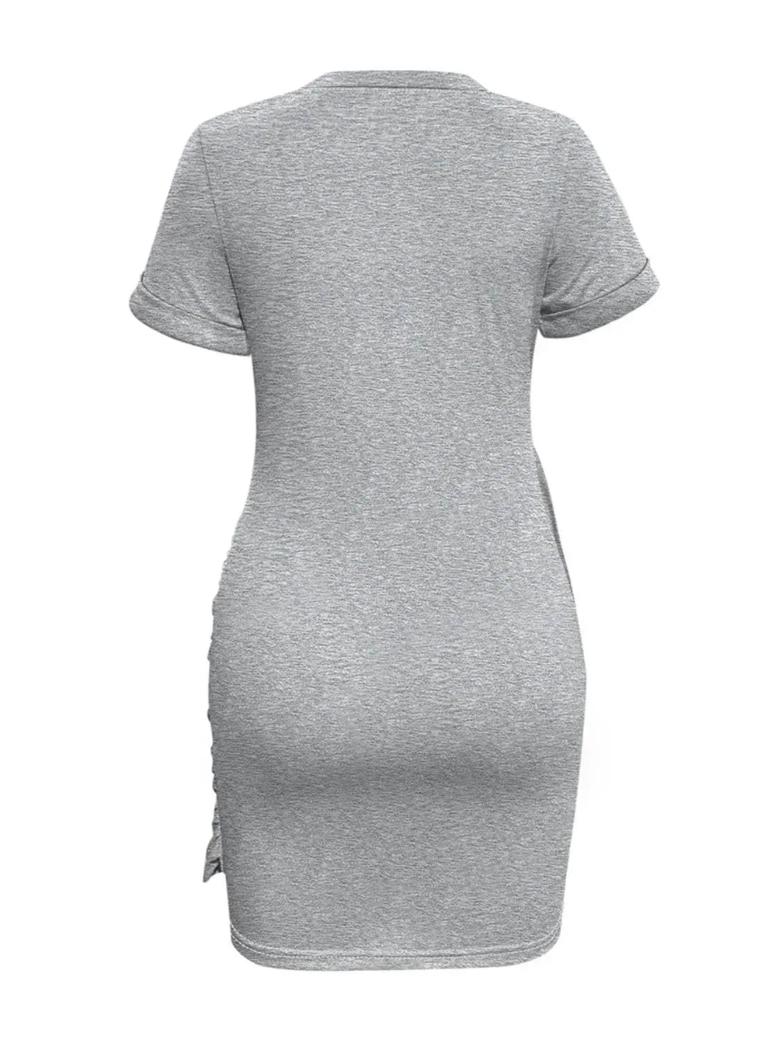 Round Neck Short Sleeve Mini Tee Dress - Bona Fide Fashion