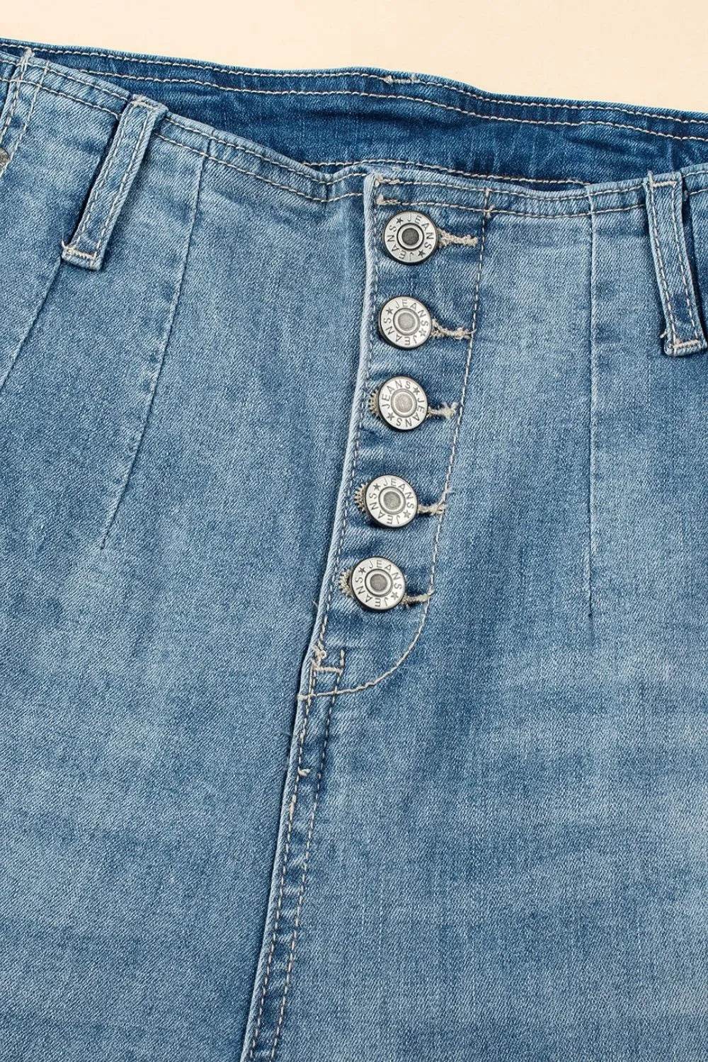 Button Fly High Waist Jeans - Bona Fide Fashion