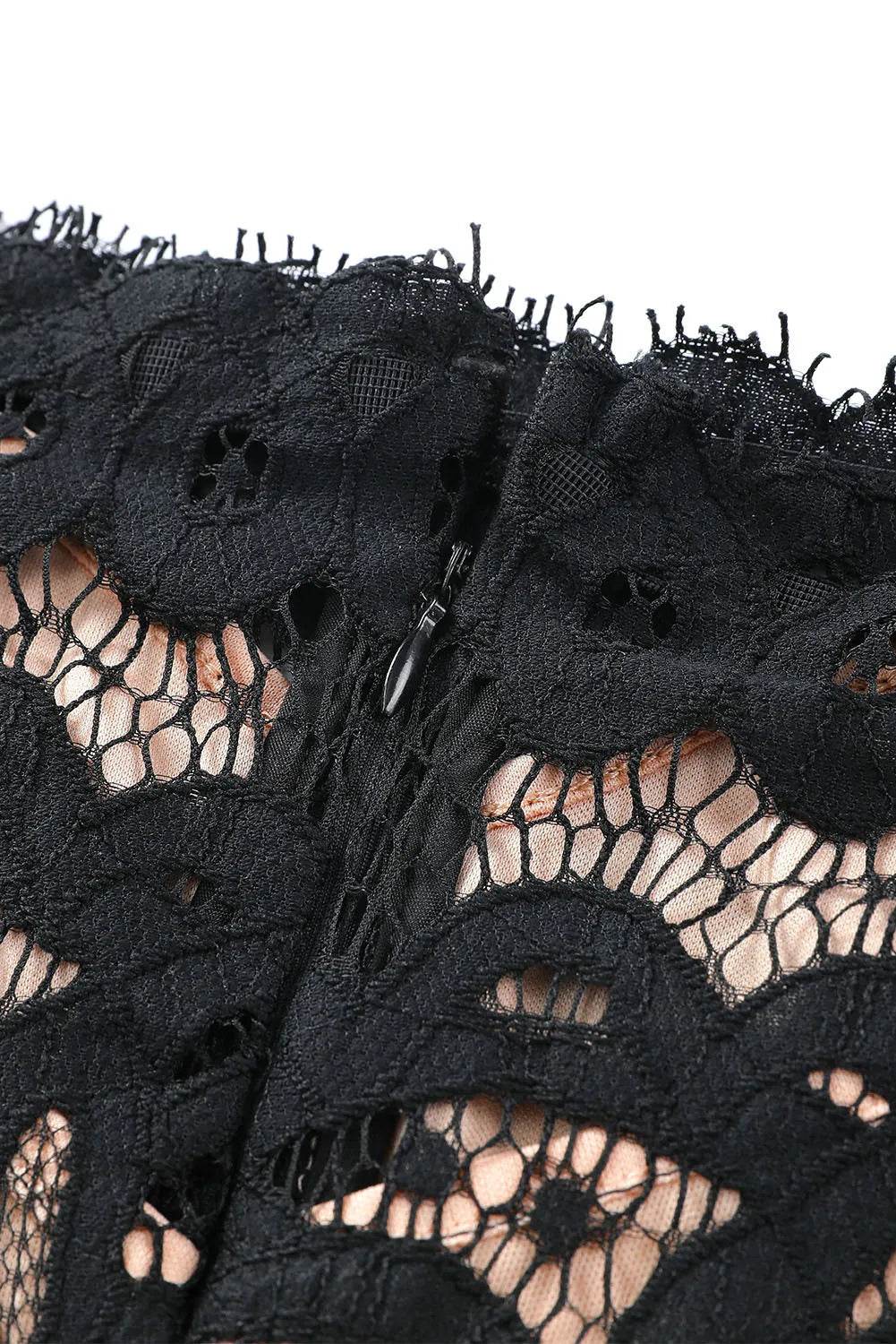 Off-Shoulder Long Sleeve Lace Dress - Bona Fide Fashion
