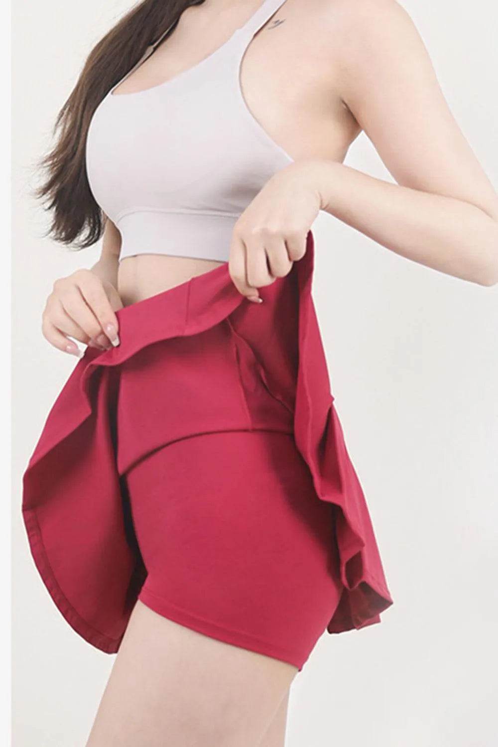 Bona Fide Fashion - High Waist Pleated Active Skirt - Women Fashion - Bona Fide Fashion