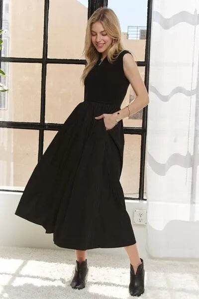 ADORA V-Neck Cap Sleeve Dress - Bona Fide Fashion